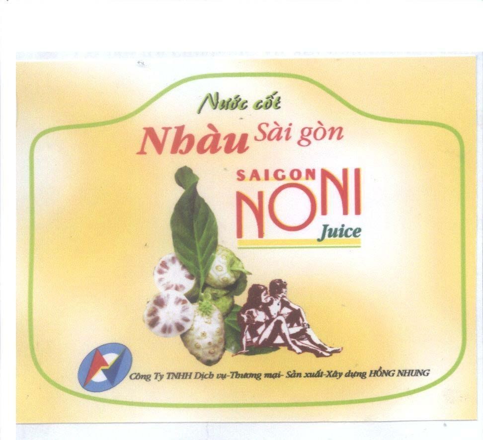 Mẫu nhãn hiệu N Công ty TNHH Dịch vụ-Thương mại-Sản xuất-Xây dựng Hồng Nhung, Nước cốt Nhàu sài gòn No Ni Juice N