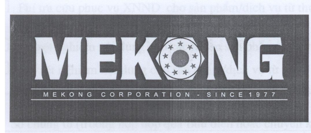 Mẫu nhãn hiệu MEKONG MEKONG CORPORATION SINCE 1977