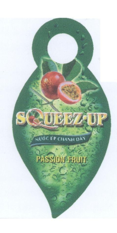 Mẫu nhãn hiệu SQUEEZ UP PASSION FRUIT nước ép chanh dây