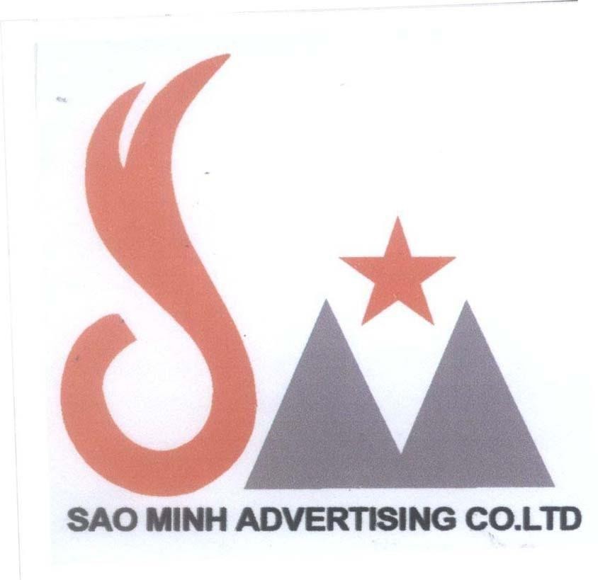Mẫu nhãn hiệu SM S M SAO MINH ADVERTISING CO LTD