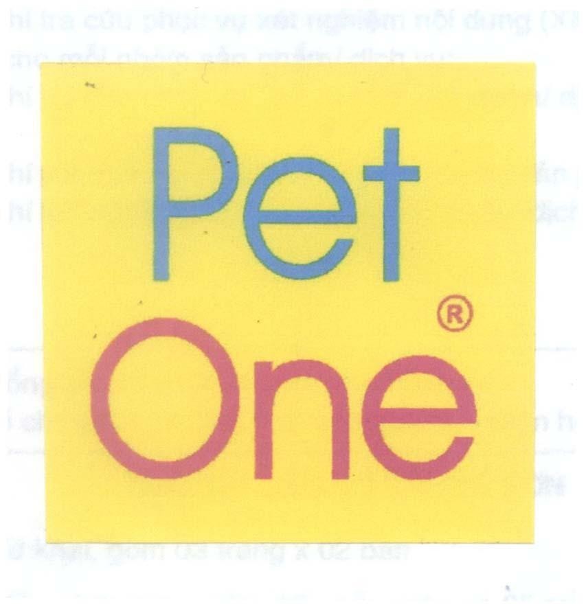 Mẫu nhãn hiệu Pet One