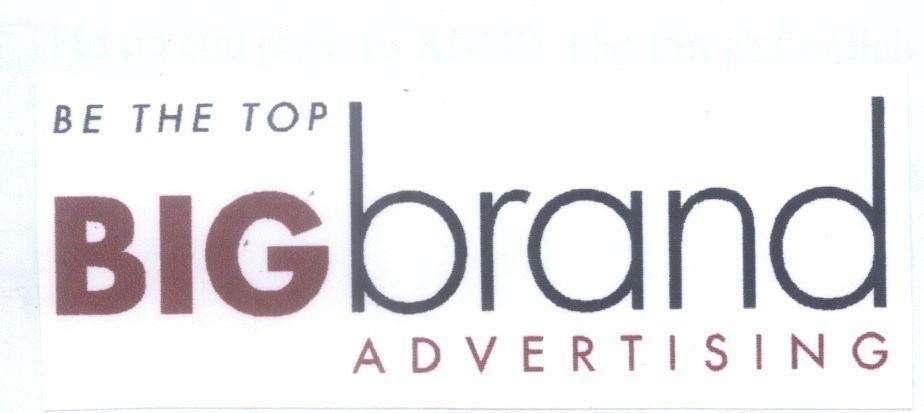 Mẫu nhãn hiệu BE THE TOP BIG brand ADVERTISING