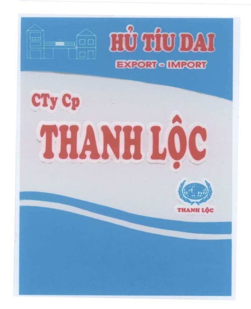 Mẫu nhãn hiệu Hủ Tíu Dai EXPORT-IMPORT CTy Cp Thanh Lộc