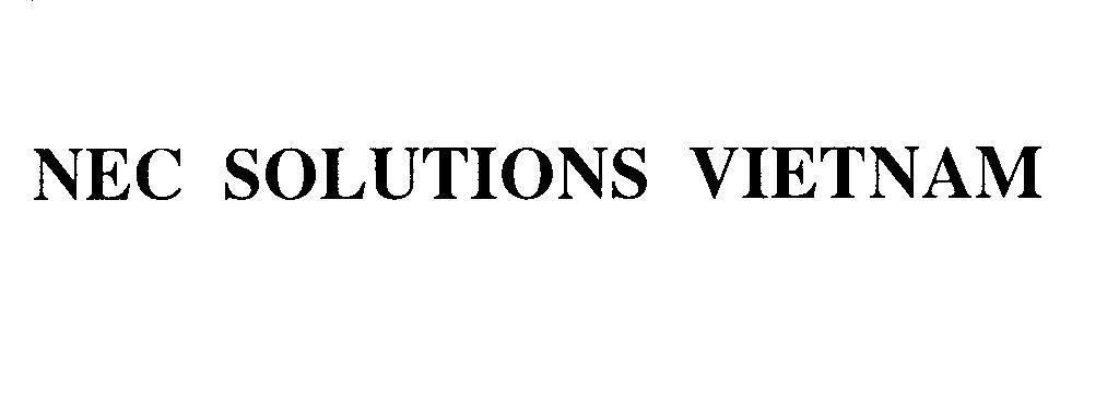 Mẫu nhãn hiệu NEC SOLUTIONS VIETNAM