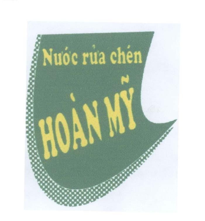 Mẫu nhãn hiệu Nước rửa chén Hoàn Mỹ