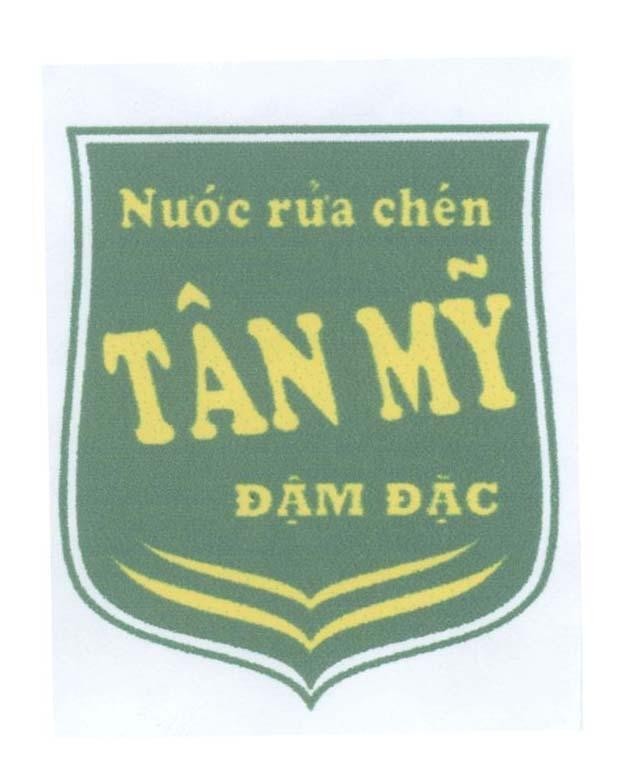 Mẫu nhãn hiệu Nước rửa chén Tân Mỹ đậm đặc