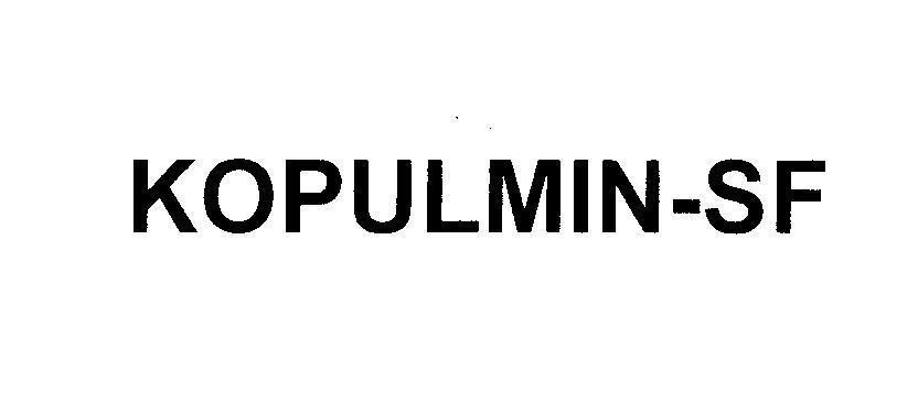 Mẫu nhãn hiệu KOPULMIN - SF