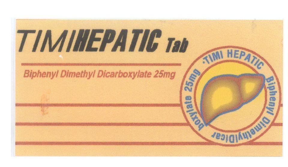 Mẫu nhãn hiệu TIMIHEPATIC TAB BIPHENYL DIMETHYL DICARBOXYLATE