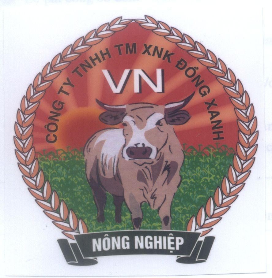 Mẫu nhãn hiệu CTY TNHH TM XNK Đồng Xanh VN Nông Nghiệp
