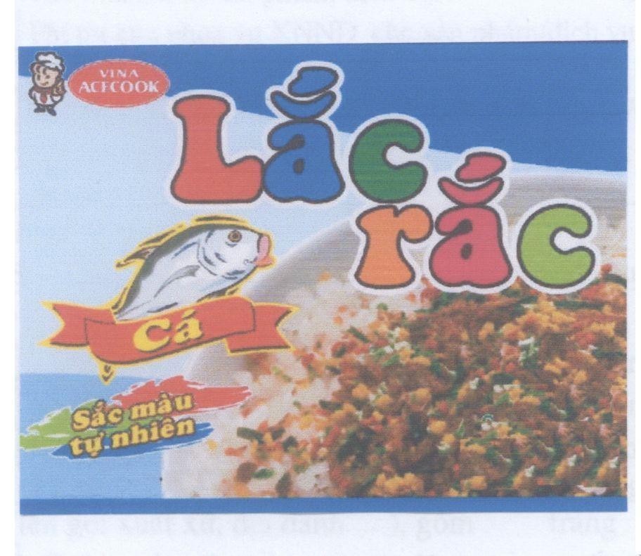 Mẫu nhãn hiệu Lắc rắc cá sắc màu tự nhiên VINA ACECOOK