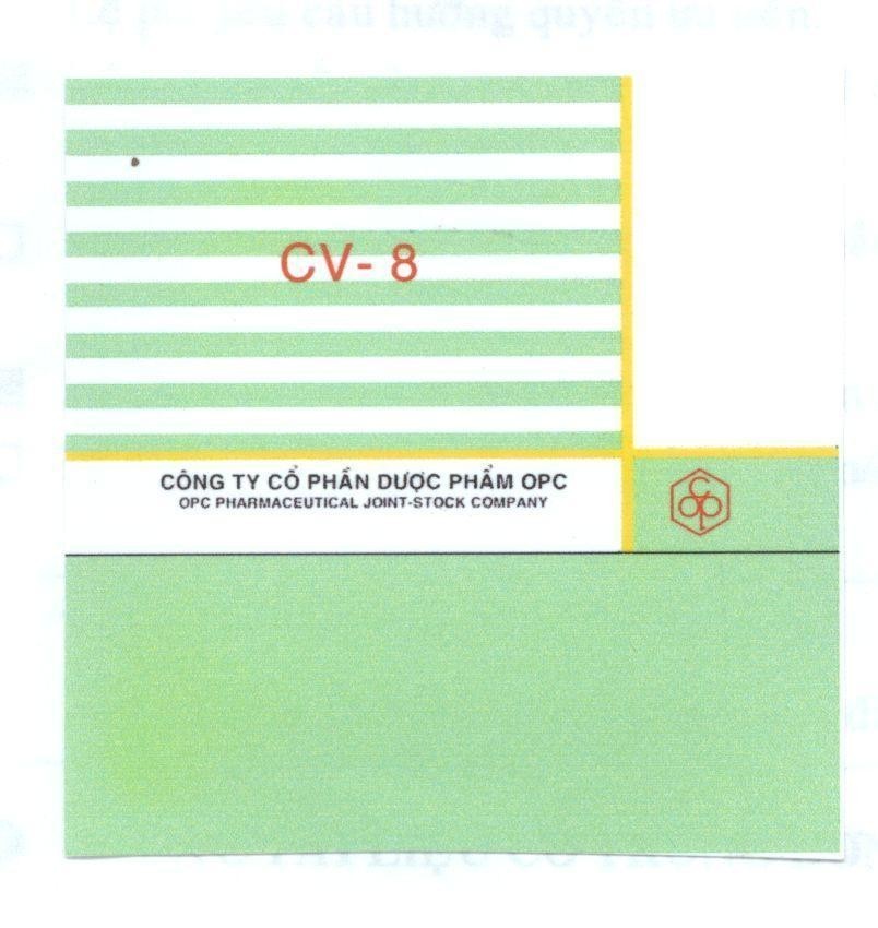 Mẫu nhãn hiệu CV-8 CV 8 công ty cổ phần dược phẩm OPC