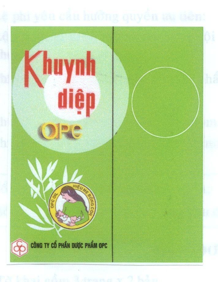 Mẫu nhãn hiệu Khuynh diệp OPC OIL hiệu mẹ bồng con