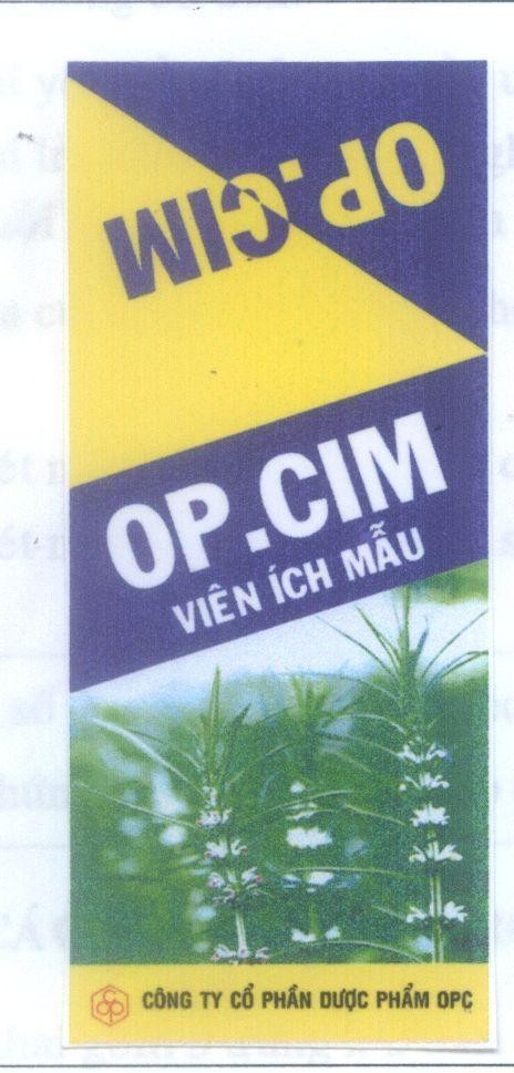 Mẫu nhãn hiệu OP.CIM Viên ích mẫu OPC