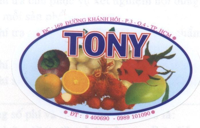 Mẫu nhãn hiệu TONY