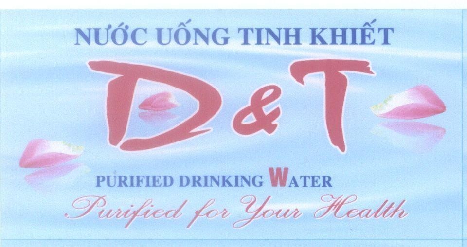 Mẫu nhãn hiệu Nước uống tinh khiết D&T DT PURIFIED DRINKING W WATER