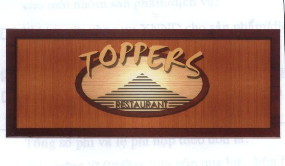 Mẫu nhãn hiệu TOPPERS RESTAURANT
