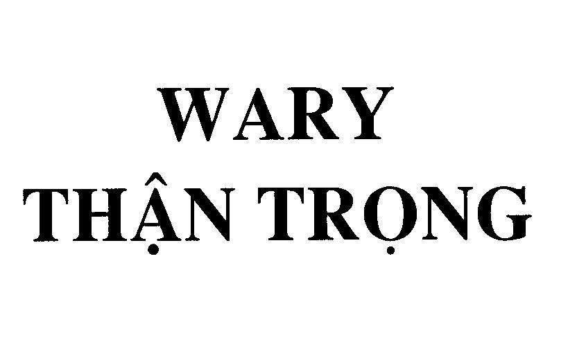 Mẫu nhãn hiệu WARY thận trọng