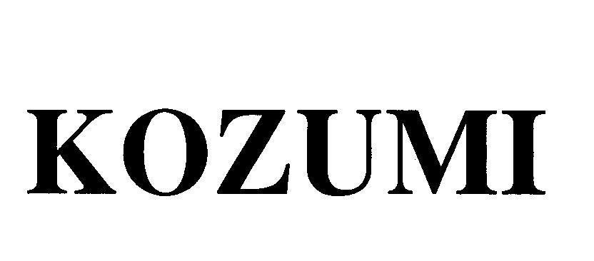 Mẫu nhãn hiệu KOZUMI