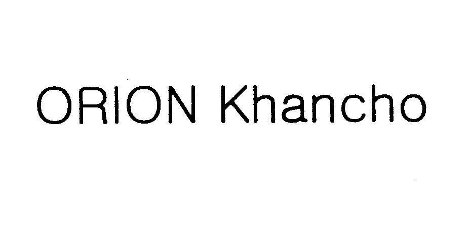 Mẫu nhãn hiệu ORION Khancho