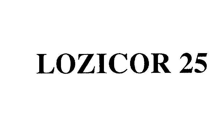 Mẫu nhãn hiệu LOZICOR 25