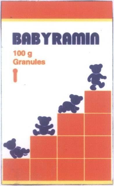 Mẫu nhãn hiệu BABYRAMIN 100g GRANULES