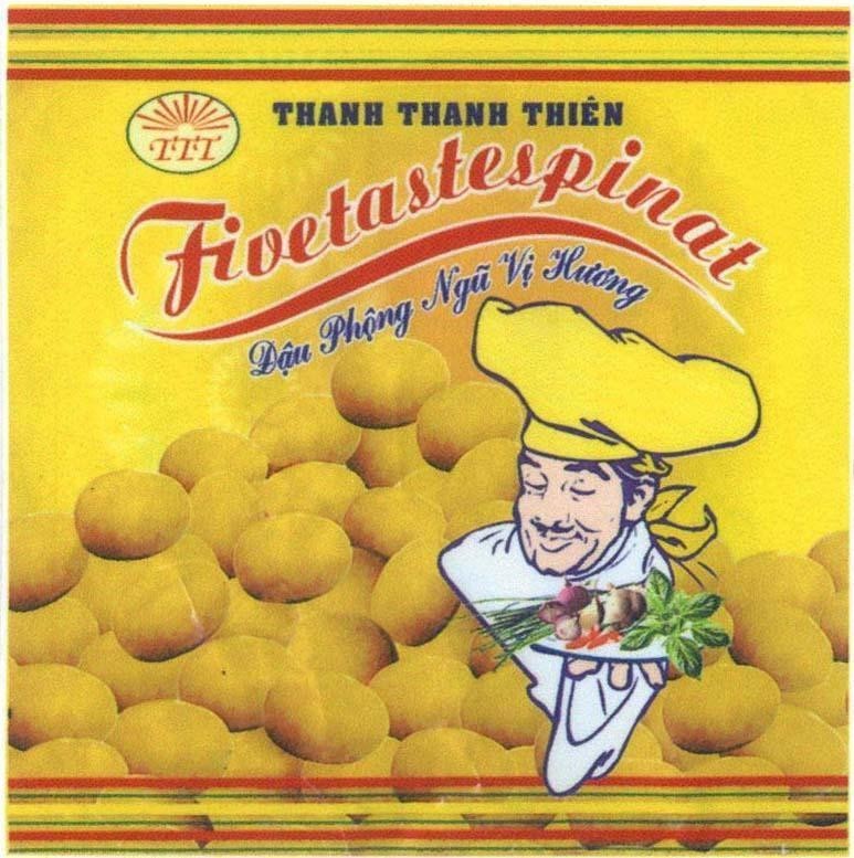 Mẫu nhãn hiệu THANH THANH THIÊN TTT FIVETASTESPINAT Đậu phộng ngũ vị hương