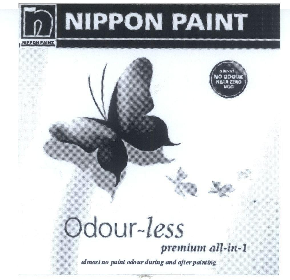 Mẫu nhãn hiệu N NIPPON PAINT almost NO ODOUR NEAR ZERO VOC ODOUR-less PREMIUM ALL-IN-1