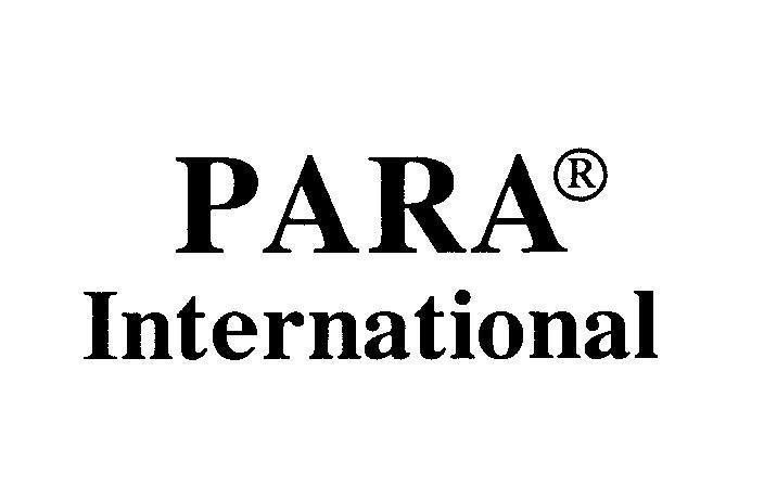 Mẫu nhãn hiệu PARA International