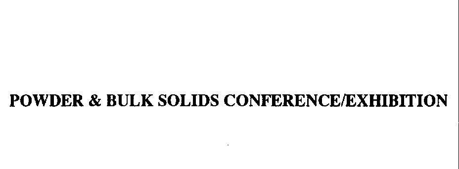 Mẫu nhãn hiệu POWDER & BULK SOLIDS CONFERENCE/EXHIBITION