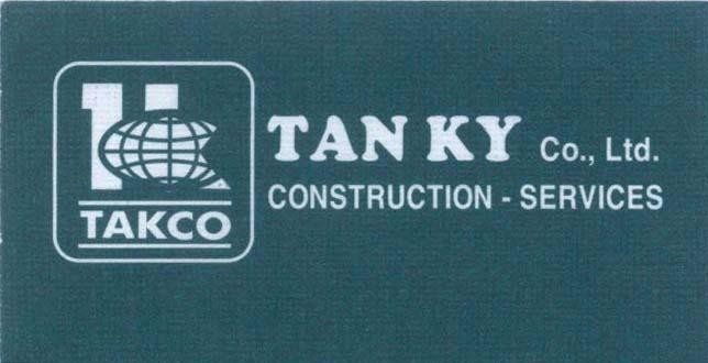 Mẫu nhãn hiệu TK TAKCO TAN KY CO., LTD CONSTRUCTION - SERVICES