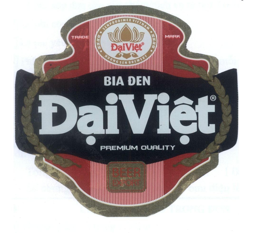 Mẫu nhãn hiệu BIA ĐEN Đại Việt PREMIUM QUALITY BEER EXPORT
