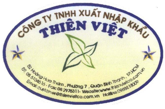 Mẫu nhãn hiệu Công ty TNHH xuất nhập khẩu Thiên Việt....
