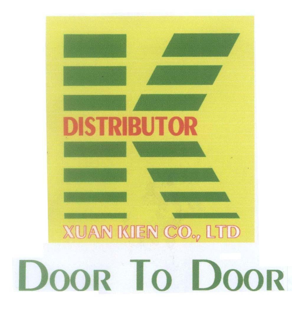 Mẫu nhãn hiệu K DISTRIBUTOR DOOR TO DOOR XUAN KIEN CO LTD
