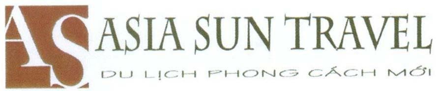 Mẫu nhãn hiệu AS ASIA SUN TRAVEL Du lịch phong cách mới - số đơn VN-4-2006-04368