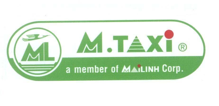 Mẫu nhãn hiệu ML M.TAXI A MEMBER OF MAILINH CORP