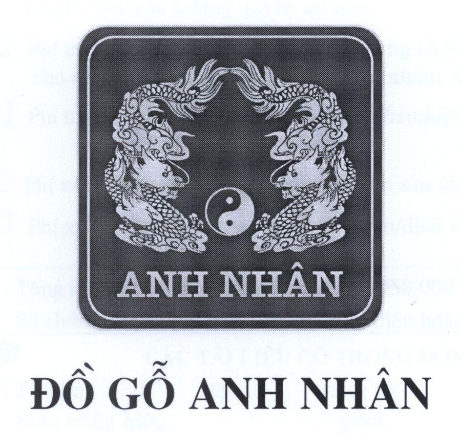 Mẫu nhãn hiệu ANH NHÂN đồ gỗ ANH NHÂN