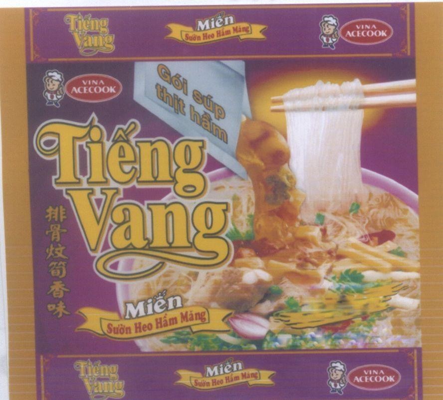 Mẫu nhãn hiệu VINA ACECOOK Tiếng Vang Gói súp thịt hầm Miến Sườn Heo Hầm Măng [pai gu sun zu xiang wei: hương vị măng sườn heo]
