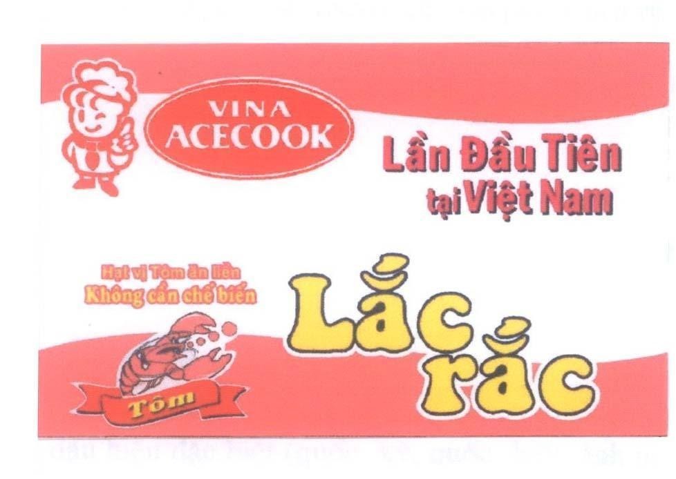 Mẫu nhãn hiệu VINA ACECOOK Lắc rắc Tôm Lần Đầu Tiên Tại Việt Nam Hạt Vị Tôm ăn Liền Không Cần Chế Biến