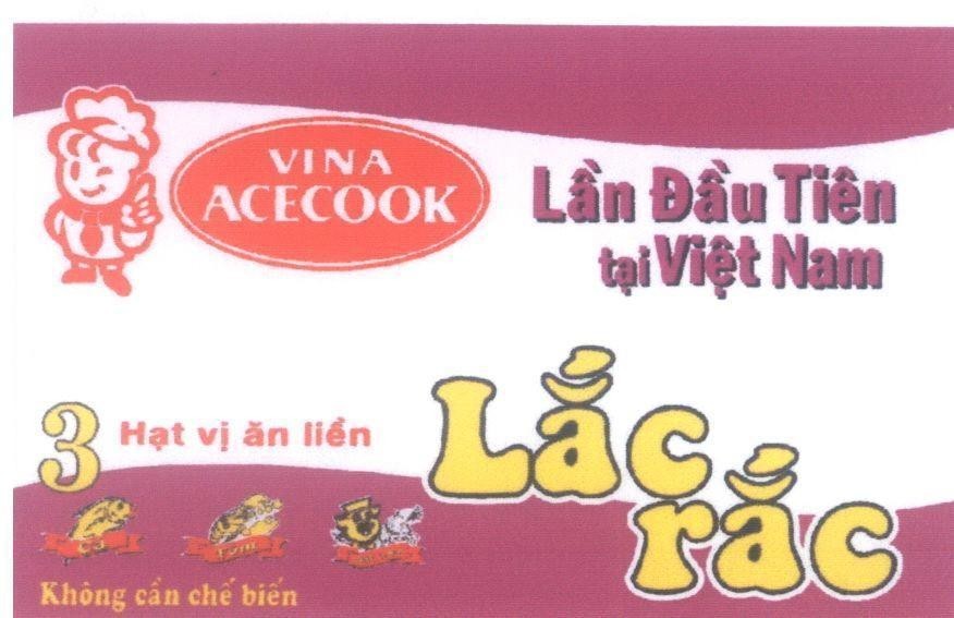 Mẫu nhãn hiệu VINA ACECOOK Lần đầu tiên tại Việt Nam Lắc rắc 3 Hạt vị ăn liền không cần chế biến