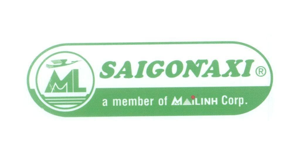 Mẫu nhãn hiệu ML SAIGONTAXI a member of MaiLinh Corp