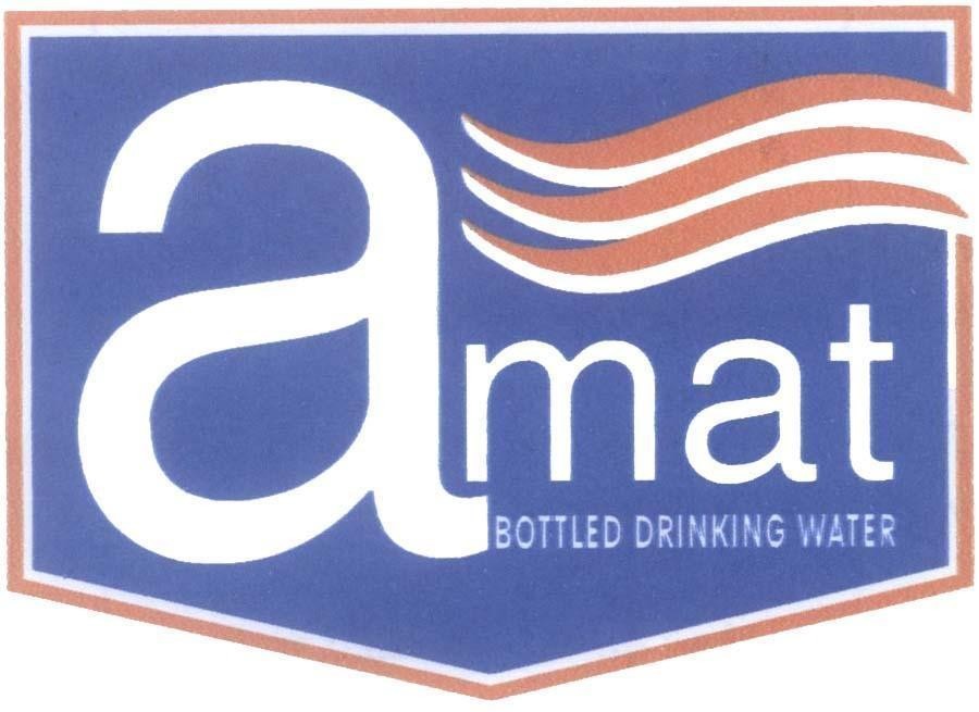 Mẫu nhãn hiệu Amat BOTTLED DRINKING WATER