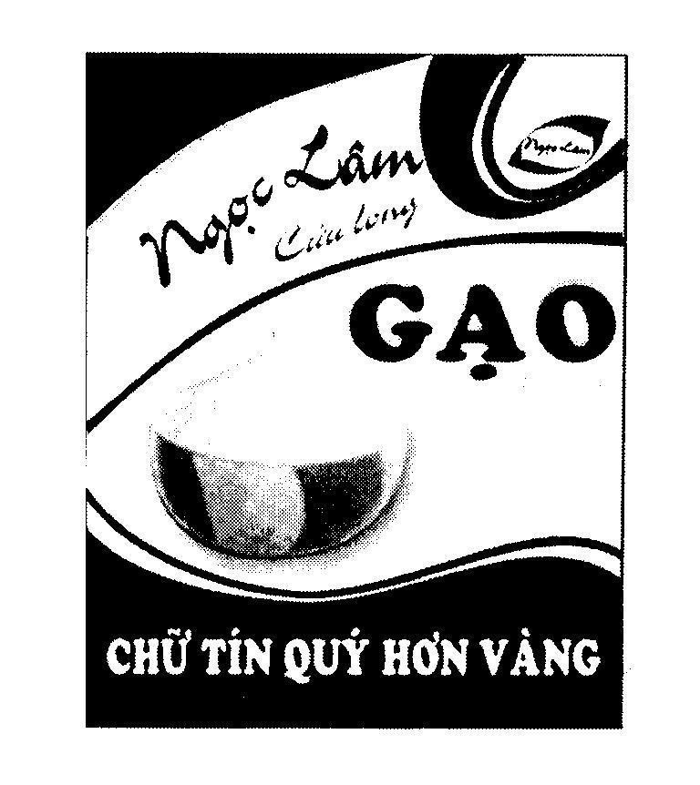 Mẫu nhãn hiệu Ngọc Lâm Cửu Long C gạo chữ tín quí hơn vàng