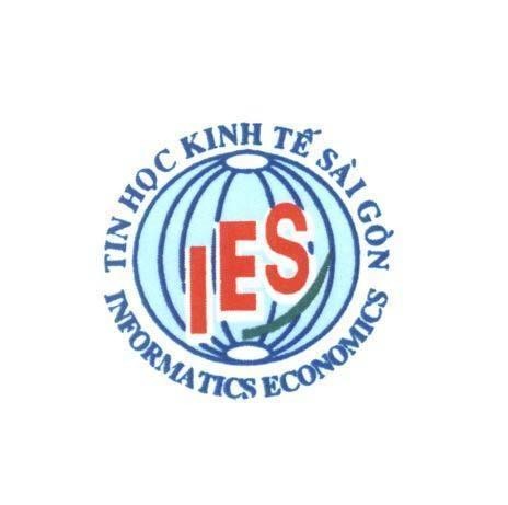 Mẫu nhãn hiệu IES tin học kinh tế Sài Gòn INFORMATICS ECONOMICS