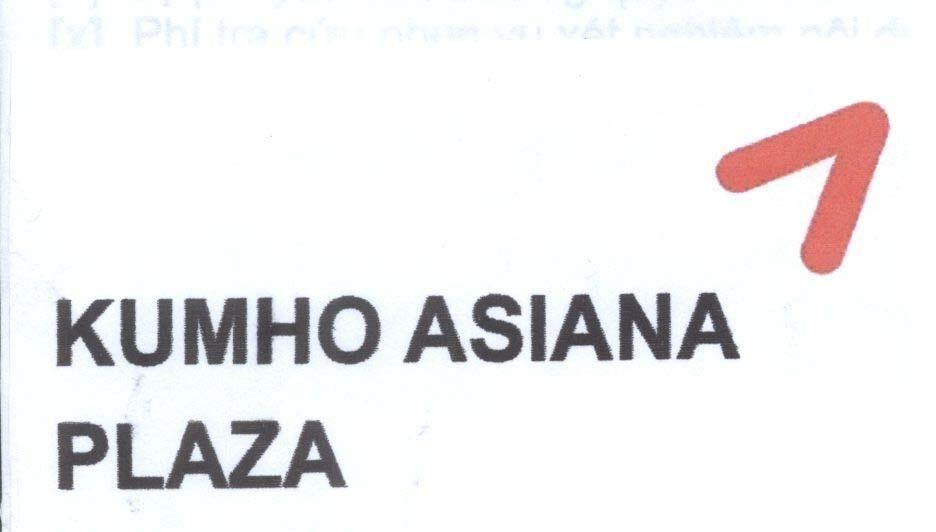 Mẫu nhãn hiệu KUMHO ASIANA PLAZA