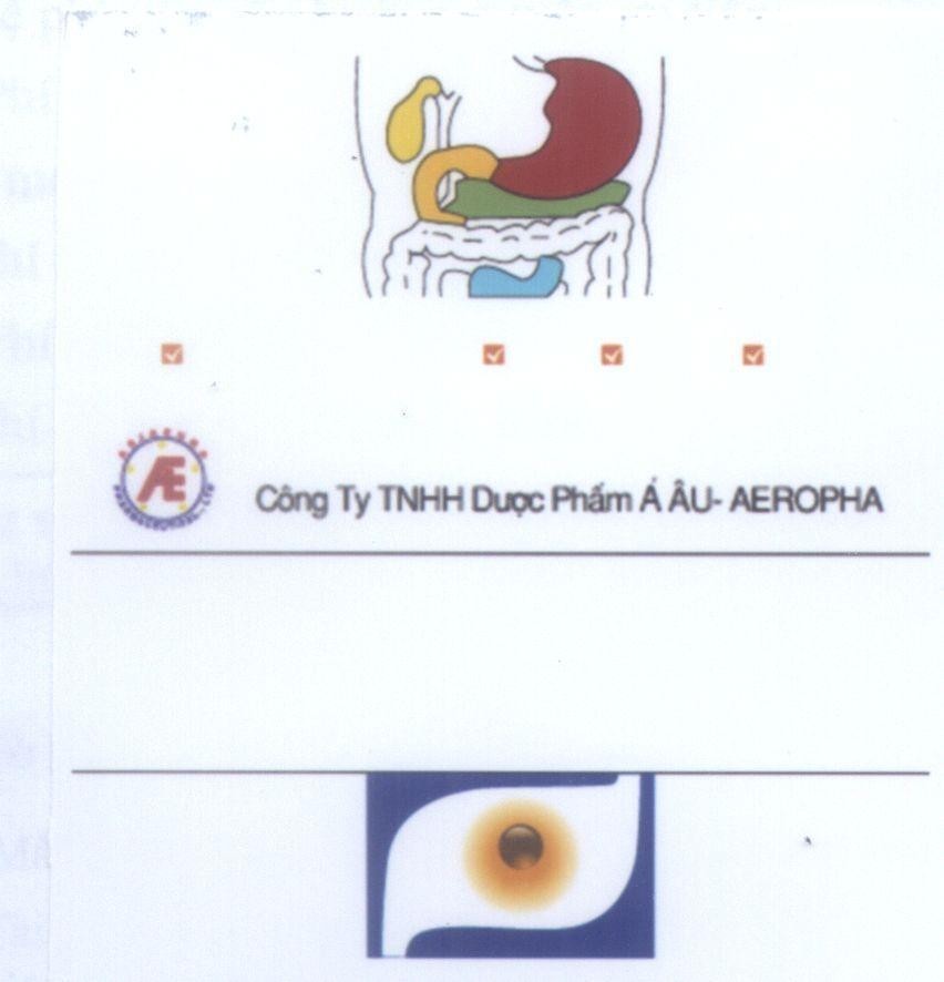 Mẫu nhãn hiệu AE Công ty TNHH dược phẩm á âu-AEROPHA