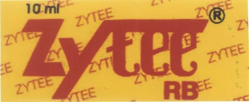 Mẫu nhãn hiệu ZYTEE RB