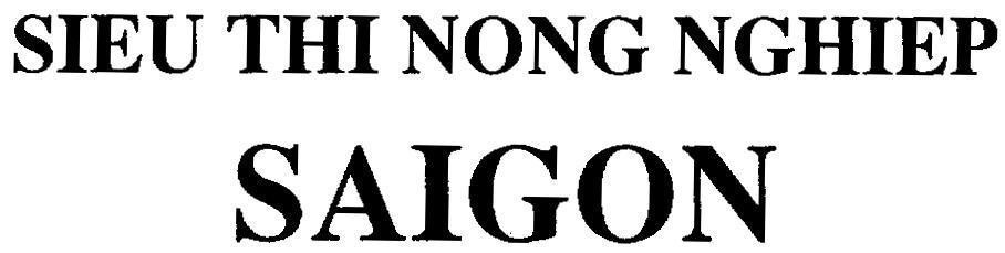 Mẫu nhãn hiệu SIEU THI NONG NGHIEP SAIGON