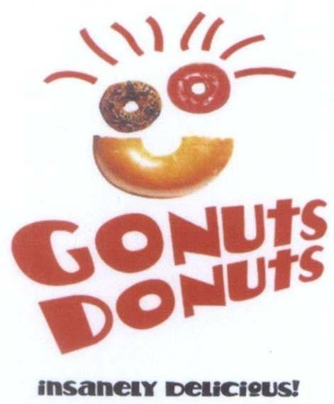 Mẫu nhãn hiệu GONUTS DONUTS INSANELY DELICIOUS