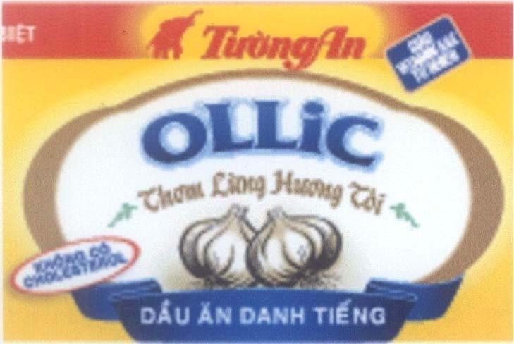 Mẫu nhãn hiệu Tường An OLLIC Thơm lừng hương tỏi không có Cholesterol,Giàu Vitamin A&E TƯ NHIÊN