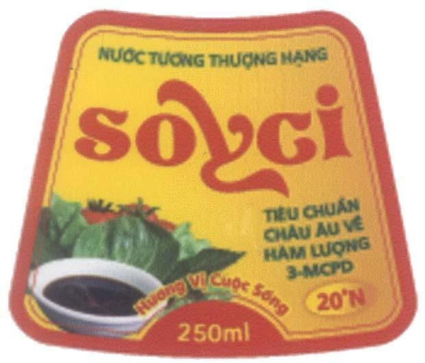 Mẫu nhãn hiệu SOYCI nước tương thượng hạng tiêu chuẩn châu âu về lượng 3-MCPD, Hương Vị Cuộc Sống 250ml